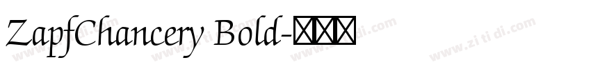 ZapfChancery Bold字体转换